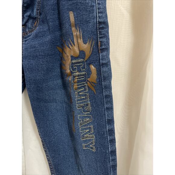 Max‎ Blue Kids jeans Size 8 Embroidered ABC Painted And Patch Unique - Picture 3 of 5